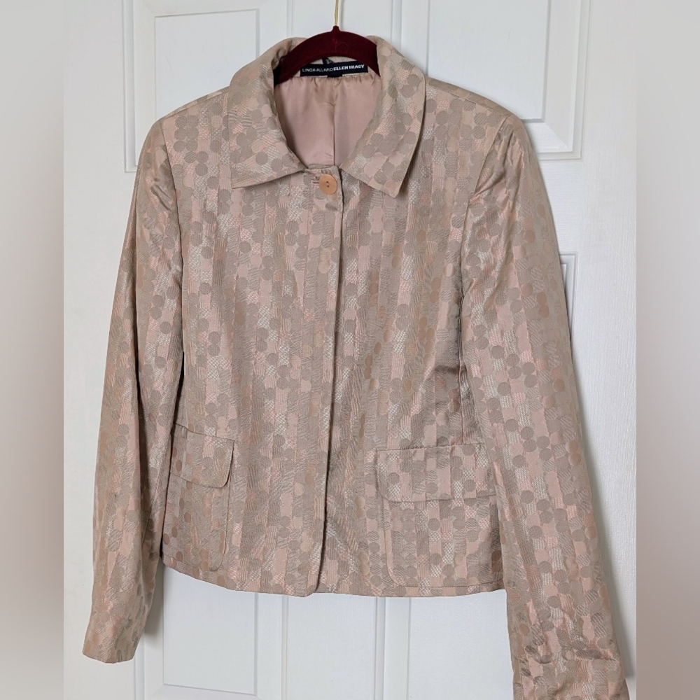 Linda Allard Ellen Tracy Chic Patterned Women's Jacket